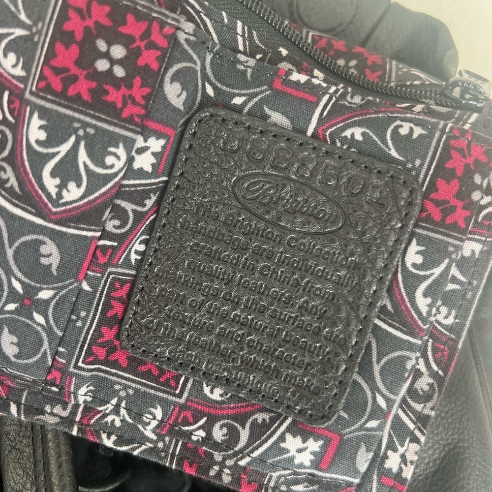 Brighton black floral leather handbag - Picture 4 of 4